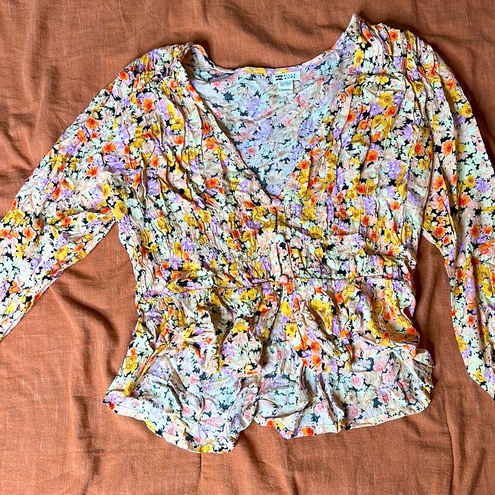 Billabong Floral Long Sleeve Top